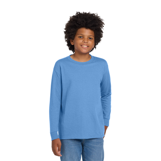 5400B Gildan® Youth Heavy Cotton™ 100% Cotton Long Sleeve T-Shirt