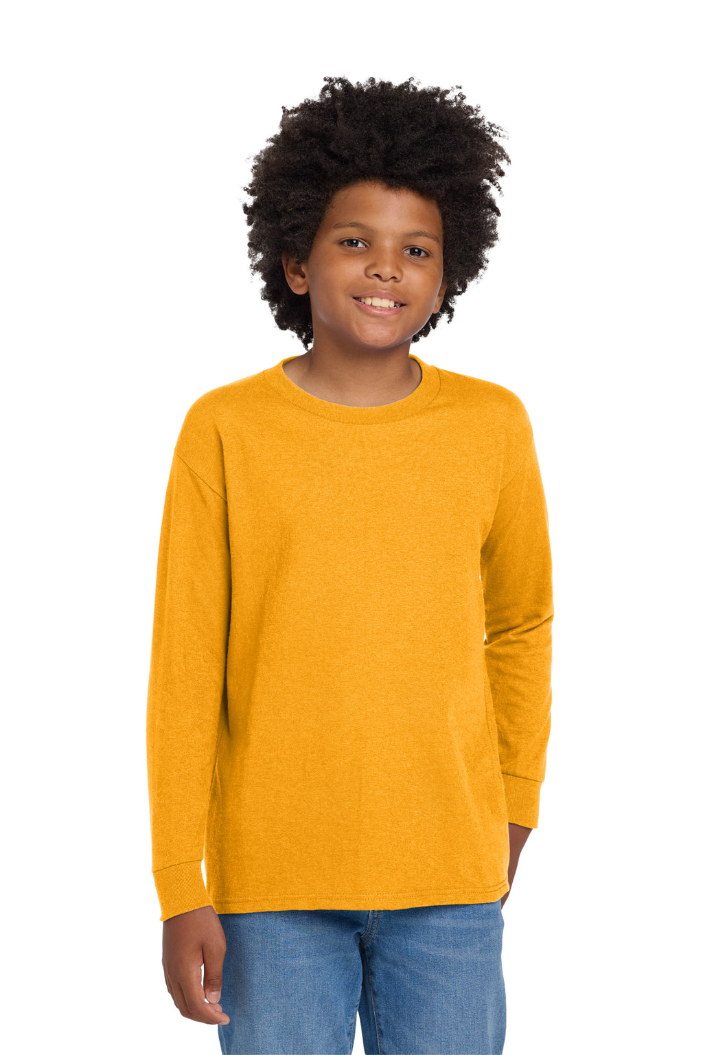 Gildan® Youth Heavy Cotton™ 100% Cotton Long Sleeve T-Shirt 54000BB