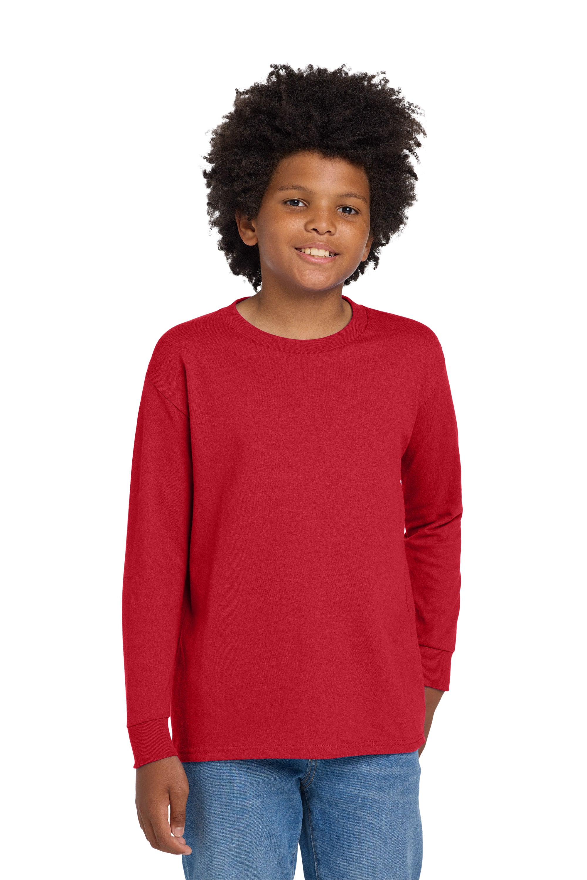 Gildan® Youth Heavy Cotton™ 100% Cotton Long Sleeve T-Shirt 54000BB